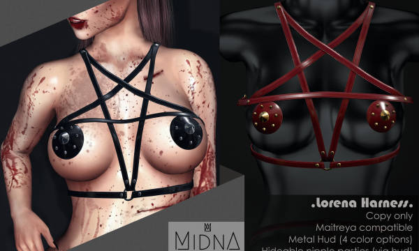 Midna - Lorena Harness. Individual L$199 | Fatpack L$1000. Demo Available.