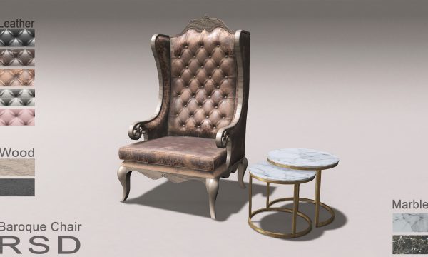 RSD - Baroque Chair. PG L$490 | Adult L$990 | Table L$99.