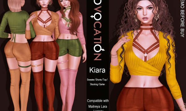 [Provocation] - Kiara Outfit. Individual L$150 - L$200 each | Fatpacks L$200 - L$900 each | Megapack L$1,900 Demo Available ★.
