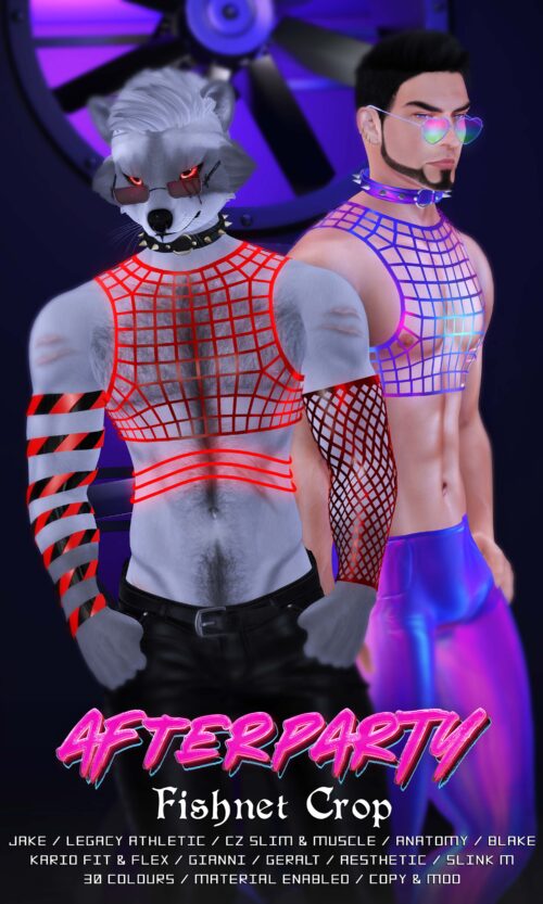 Afterparty - Fishnet Crop & Flat Fishnet Crop.