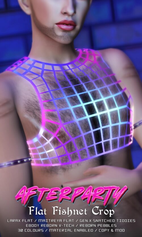 Afterparty - Fishnet Crop & Flat Fishnet Crop.