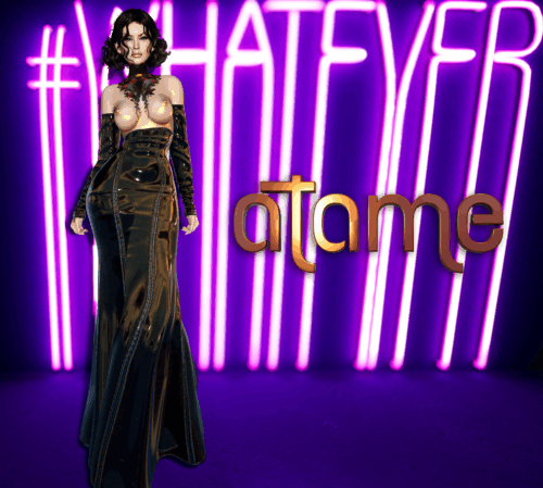 AtaMe - Daring Latex Skirt & Sleeves.