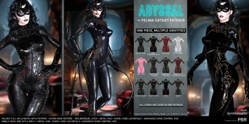 ABYSSAL>> - Felina Catsuit & Felina Gloves & Claws.